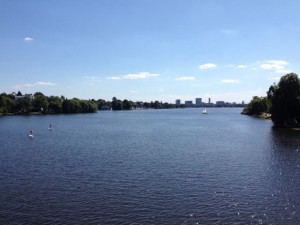 The Außeralster with sailing boats