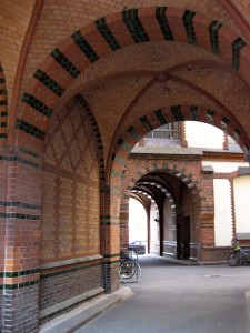 Speicherstadt - Brickwork in the passages between warehouses