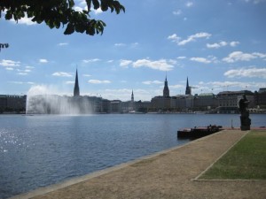 The Binnenalster with it's big fountain.