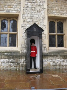 Real soldier guarding the crown jewels