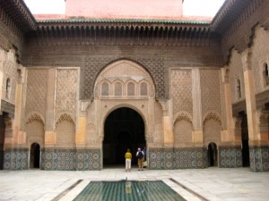 Inner court yard of the Ben Youssef Medersa