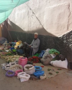 Vendor at the local souk