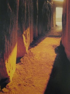 Inside the tomb on the winter soltice