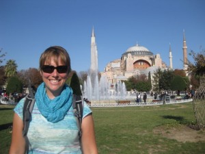 Hagia Sophia - cathedral built by Justinian, then converted to a mosque, now a museum - inside visit after the tour is done