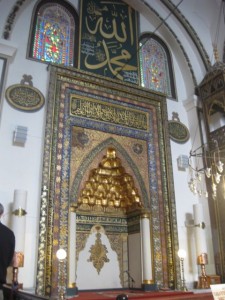 Ulu Cami mosque - prayer niche indicating the direction to Mecca