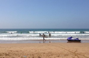 Surfers enjoying the waves