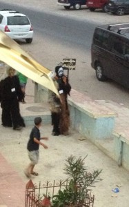 Sheep people with masks after Eid