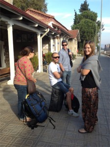 Waiting for the train