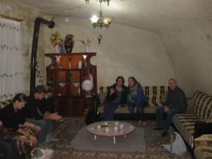 Room of house dug into the rock hills