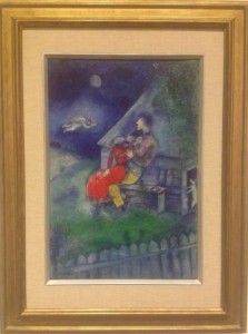 Chagall - I loved the idea of a pair of lovers being serenaded by an angel at full moon