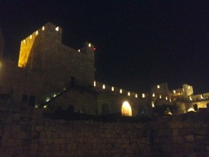 The Citadel from the courtyard where we watched a sound and light show of the history of Jerusalem.