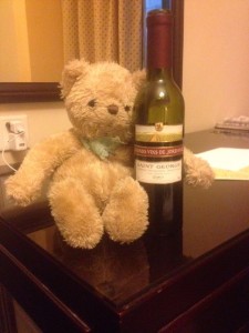 Bearic enjoyed the lovely Jordanian wine called Saint George