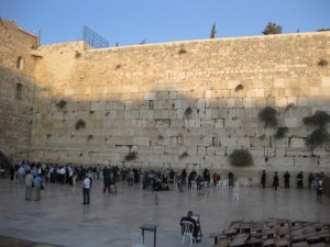 Men at the Western Wall