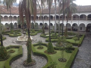 Cloister on the San Francisco monastery - still a functioning monastic community