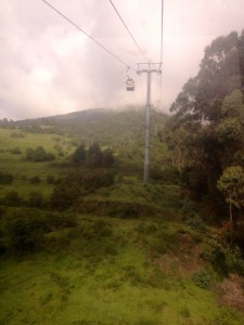 Teleferico going up the volcano