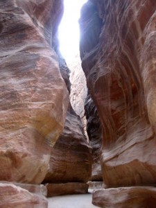 Dramatic colourful walls of the gorge