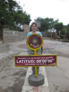 Split down the middle at the equator