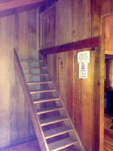 The staircase and half door to my room