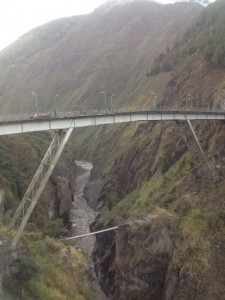 The river gorge with the bridge