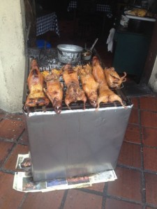 Roasted guinea pigs