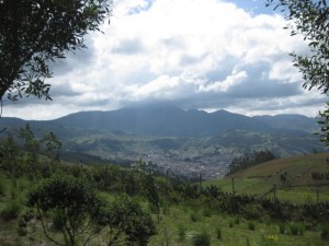 View from Parque Condor looking down at Otavalo