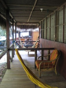 Our porch with hammock