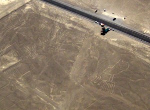 The tree and hands - the only figures visible from the viewing platform by the highway