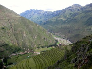 The valley below