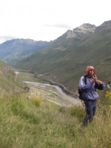 Our saviour-guide playing his flute