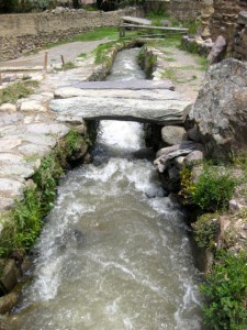 River running through the ruins