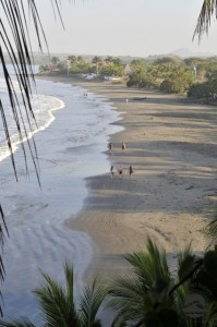 Walking to the surfing beach